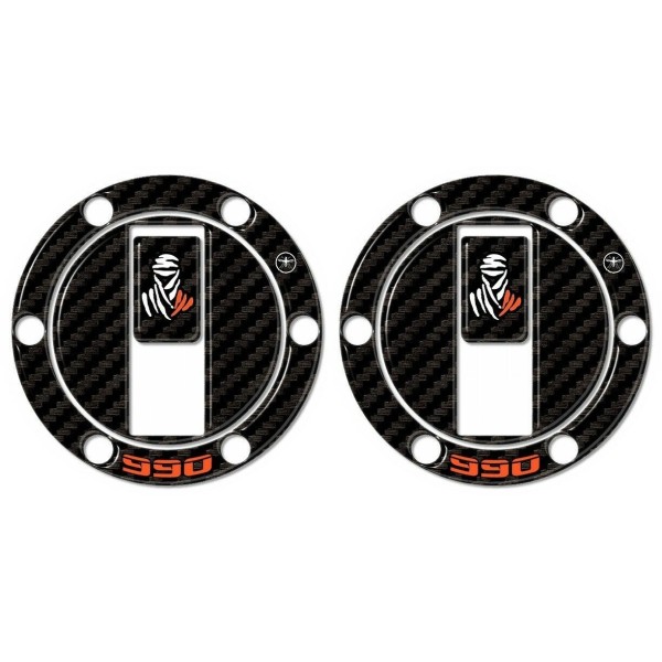2 PROTEZIONI TAPPI SERBATOIO in gel 3D per MOTO compatibili KTM 990 ADVENTURE 