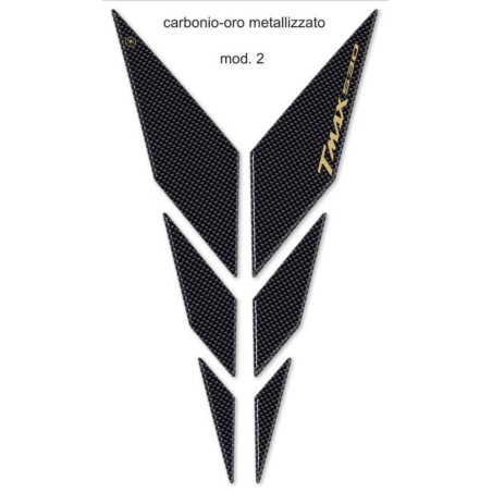 ADESIVI 3D carbonio-ergal COMPATIBILI per YAMAHA TMAX 530 Y FRONTALE 2012-2016