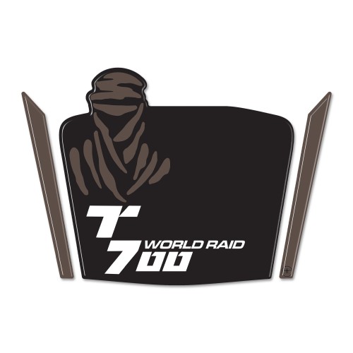 3D Motorcycle windshield stickers compatible with Yamaha Tenere 700 World Raid - Black 2