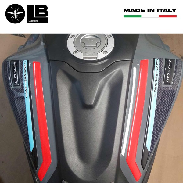 Adesivi 3D Fasce Serbatoio superiore compatibili con Yamaha Mt-07 2021-2023
