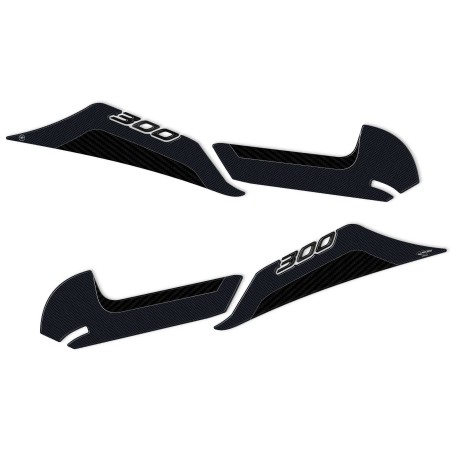 Autocollants latéraux 3D pour tunnel central compatibles avec Honda Forza 300 2018-20