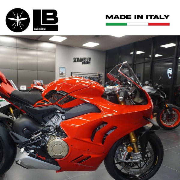 Adesivi 3D Laterali Serbatoio compatibili con Ducati Panigale V4 dal 2022-2024