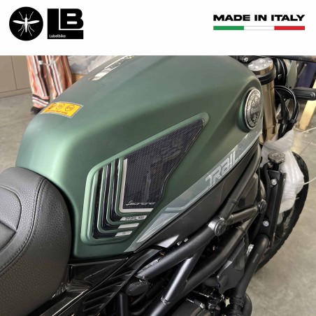 Adesivi 3D laterali serbatoio moto compatibili con Benelli Leoncino 800 Trail 
