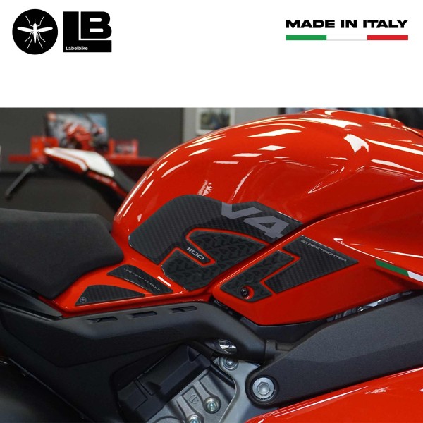 Motorrad Tank Seitenaufkleber kompatibel mit Ducati Streetfighter V4 2023-24