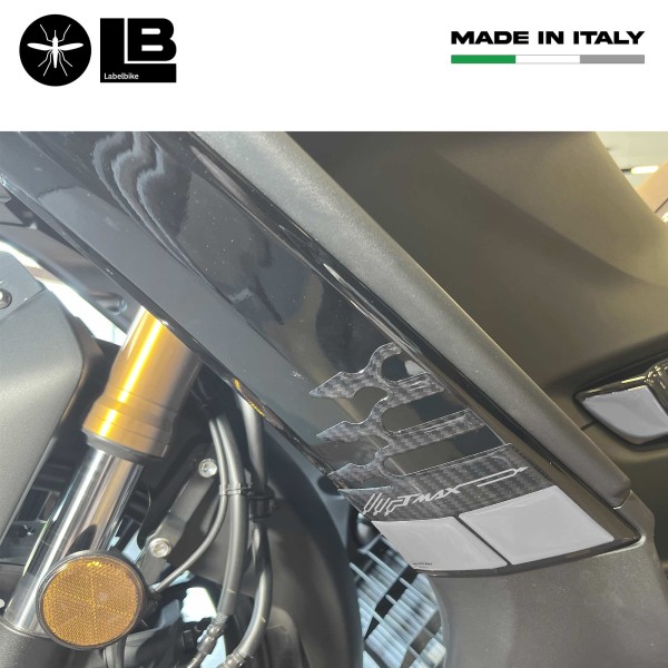 Adesivi 3D per carene pance laterali fianchetti compatibili con Yamaha Tmax 2022