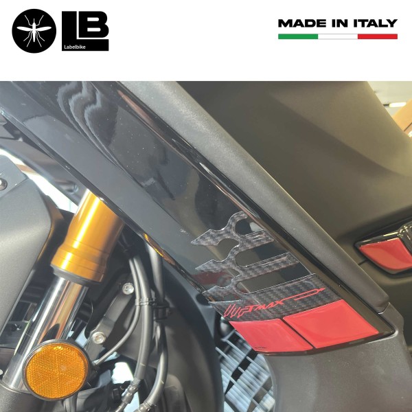 Adesivi 3D per carene pance laterali fianchetti compatibili con Yamaha Tmax 2022