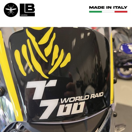 Stickers 3D protecteur de pare-brise moto compatible avec Yamaha Tenere 700 World Raid