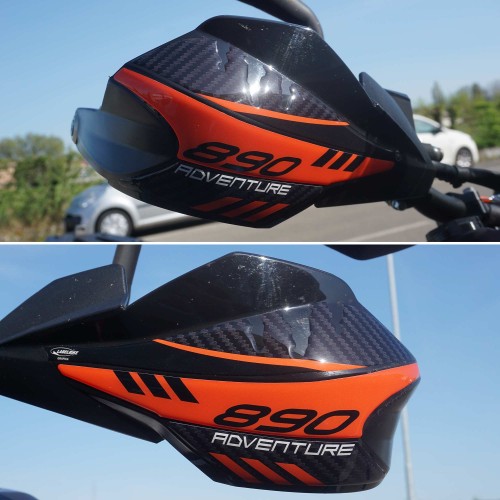 Adesivi 3D Protezione Paramani moto compatibile con KTM 890 Adventure 2021-2022