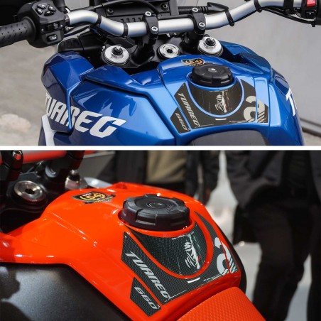 Adesivi 3D Protezione Paraserbatoio compatibili con Aprilia Tuareg 660 2022-2025