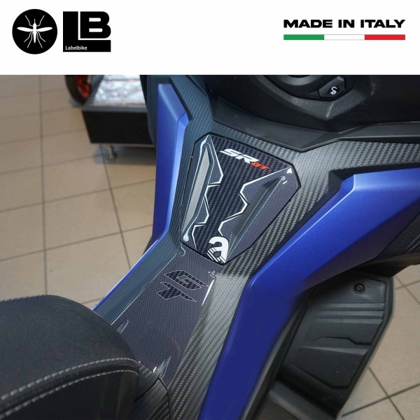 Stickers 3D repose-pieds et protection de porte compatibles avec Aprilia SR GT 125 et 200