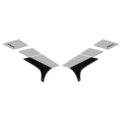Adesivi 3D Protezione pedane piedi passeggero compatibili con Yamaha Tmax 2022-5 2