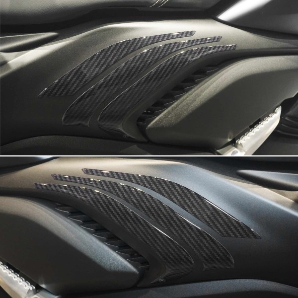 Stickers 3D Protection du repose-pieds passager compatible avec Yamaha Xmax 2023