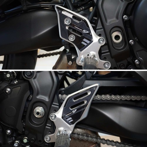 Adesivi 3D Protezioni Batti Tacco compatibili con Yamaha Tracer 9 2021 - 2024