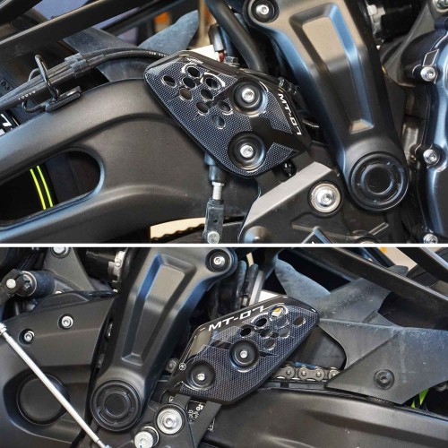 3D Fersenschützer Aufkleber kompatibel mit Yamaha Mt-07 Motorrad 2014-2023