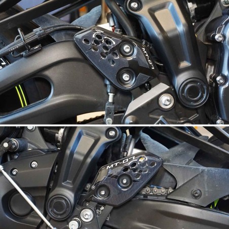 3D Heel Protector Stickers compatible avec Yamaha Mt-07 Motorcycle 2014-2023