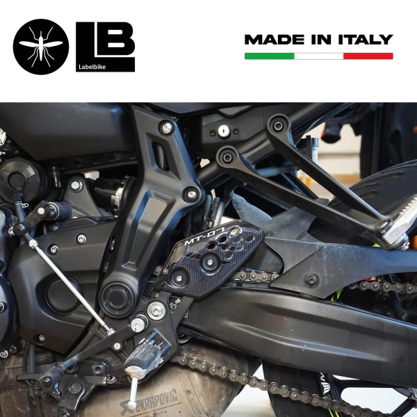 3D Heel Protector Stickers compatible with Yamaha Mt-07 Motorcycle 2014-2023