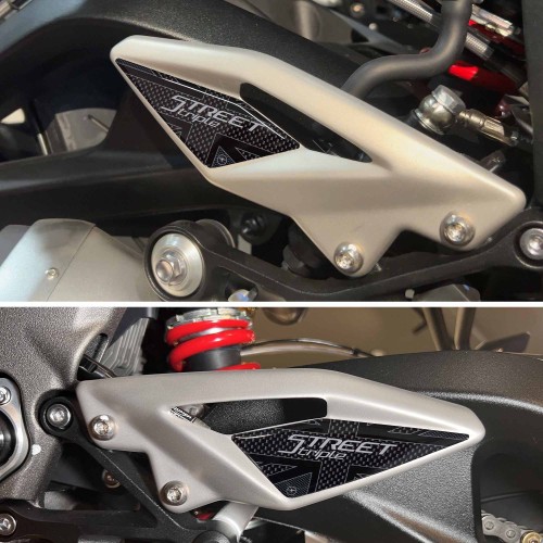 3D Heel Protector Stickers compatible with Triumph Street Triple 2017-24