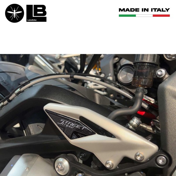 Autocollants de protection de talon 3D compatibles avec Triumph Street Triple 2017-24