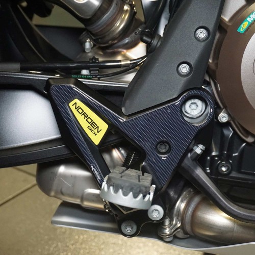 Stickers 3D protecteurs de talons moto compatibles avec Husqvarna Norden 901