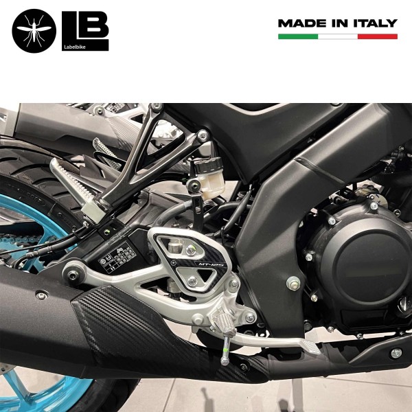 Adesivi 3D Protezioni Battitacco moto compatibili con Yamaha Mt-125 2020-2025