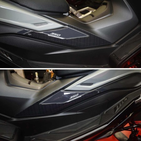 Adesivi 3D Protezioni Boomerang laterali compatibili con Honda Forza 350 2022-25