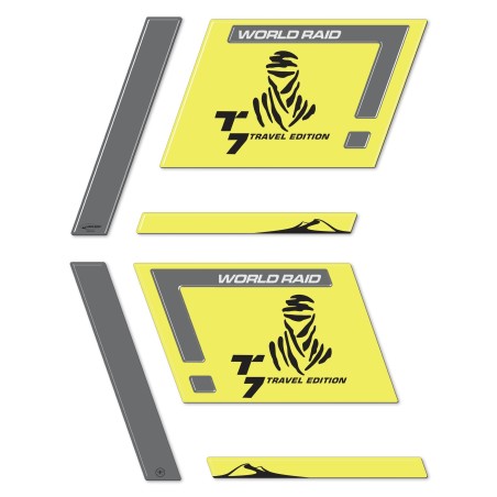 Stickers 3D Protecteurs de sacoche latérale compatibles avec les motos Yamaha Tenere 700