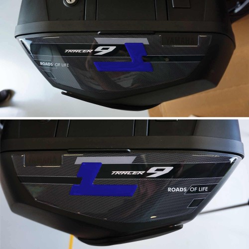 Adesivi 3D Protezioni Borse Laterali compatibili con Yamaha Tracer 9 2021-2024