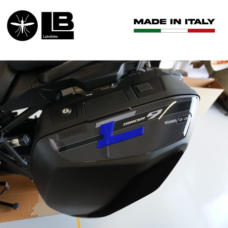 Adesivi 3D Protezioni Borse Laterali compatibili con Yamaha Tracer 9 2021-2024
