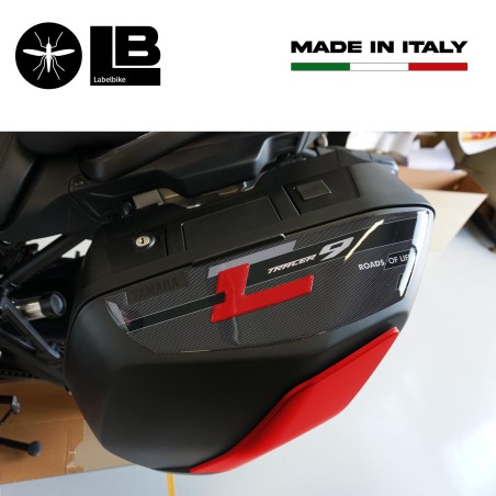 Adesivi 3D Protezioni Borse Laterali compatibili con Yamaha Tracer 9 2021-2024