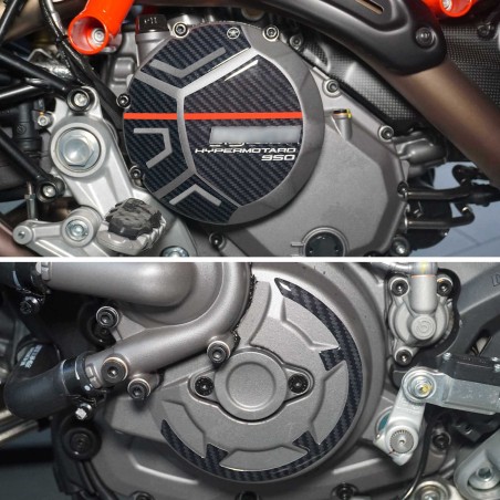 Stickers 3D Crankcase protectors compatible with Ducati Hypermotard 950 SP 2019-25