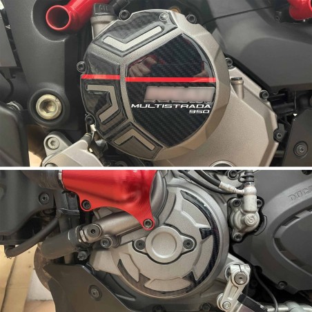 Stickers 3D Motorcycle crankcase protectors compatible with Ducati Multistrada 950 2019-21