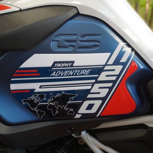 Adesivi 3D Protezioni Laterali moto compatibili con BMW R 1250 GS ADV Trophy