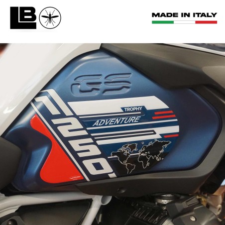 Adesivi 3D Protezioni Laterali moto compatibili con BMW R 1250 GS ADV Trophy