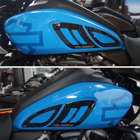 Adesivi 3D Protezioni laterali moto compatibili con Harley Davidson Pan America