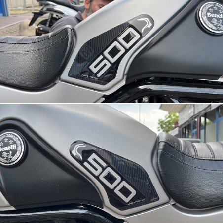 Stickers 3D Tank Side Protectors compatible avec Benelli Leoncino 500