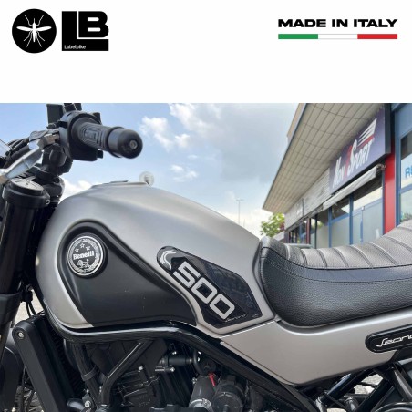 Adesivi 3D Protezioni Laterali serbatoio compatibili con Benelli Leoncino 500