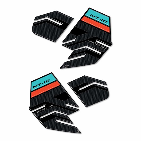 Adesivi 3D protezioni laterali serbatoio compatibili con Yamaha MT-10 SP 2022-25