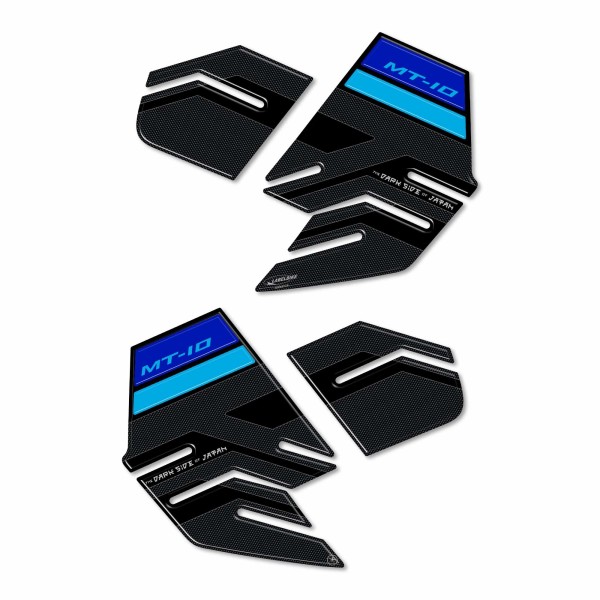 Adesivi 3D protezioni laterali serbatoio compatibili con Yamaha MT-10 SP 2022-25