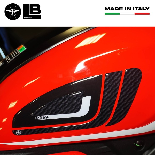 Adesivi 3D Protezioni Laterali serbatoio compatibili con Yamaha XSR125 2021-22