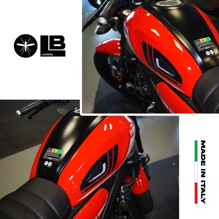 3D Aufkleber Tank Side Protectors kompatibel mit Yamaha XSR125 2021-22