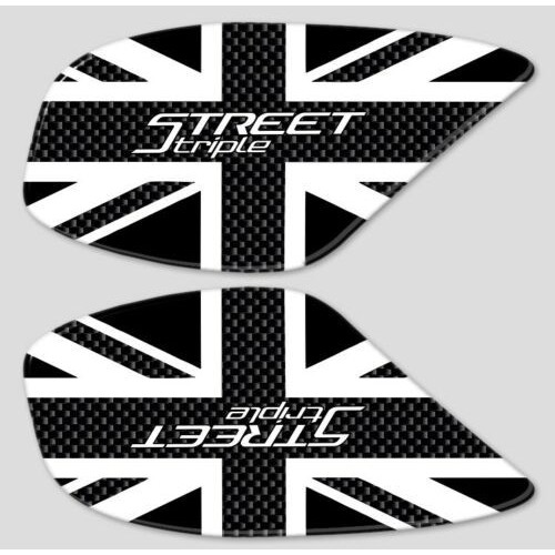 2 3D TANK PROTECTIONS for motorbikes compatible Triumph STREET TRIPLE 2013-2021 2