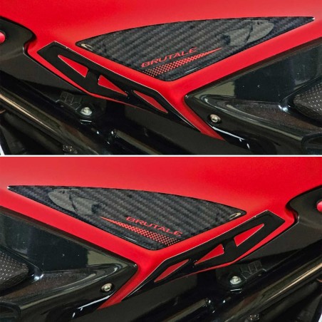 Adesivi 3D laterali serbatoio compatibili con moto Mv Agusta Brutale 2016-23