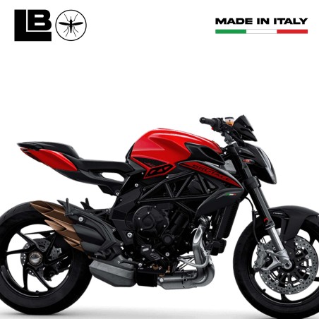 Autocollants 3D pour réservoir latéral compatible avec les motos Mv Agusta Brutale 2016-23