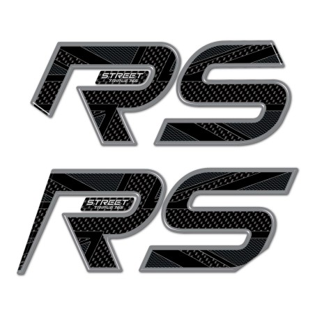 Adesivi 3D Laterali serbatoio compatibili con Triumph Street Triple 765 RS 2023