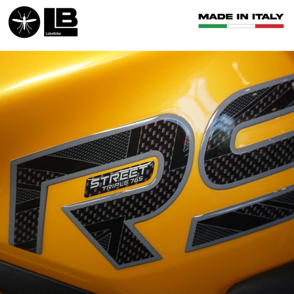 Autocollants 3D pour le réservoir compatible avec Triumph Street Triple 765 RS 2023