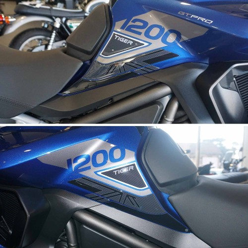 3D Aufkleber Seitenprotektoren kompatibel mit Triumph Tiger 1200 GT und GT Pro