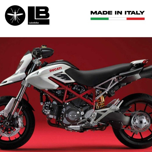 ADHESIVOS DE PROTECCIÓN LATERAL 3D compatibles para MOTO DUCATI HYPERMOTARD 2007-2012 2