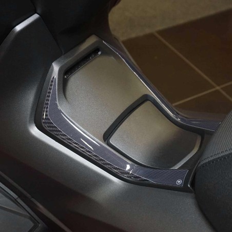 Autocollants de protection latérale 3D Repose-pieds avant compatible avec Honda Forza 300
