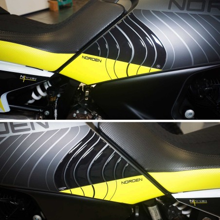 Adesivi 3D Protezioni laterali serbatoio compatibili con Husqvarna Norden 901