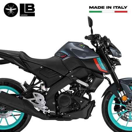 Adesivi 3D Protezioni Laterali serbatoio compatibili con Yamaha Mt125 2020-2025